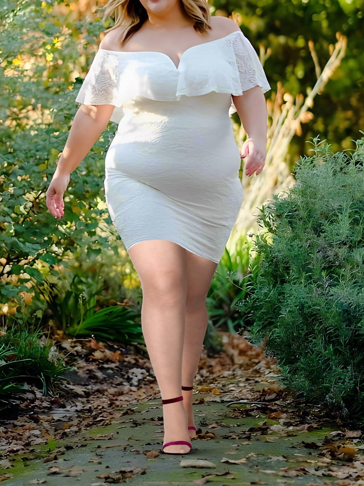 2 Pairs Plus Size Sheer High Waist Stocking-Nude - Image 3