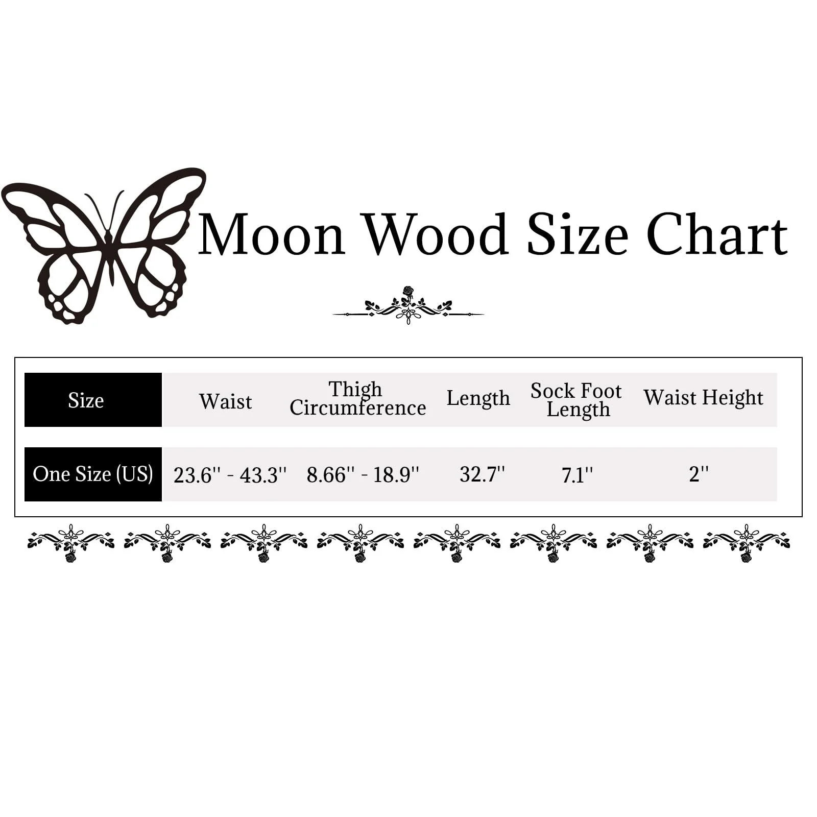 Translucent Fleece Lined Tights for Women - Butterfly - Image 7