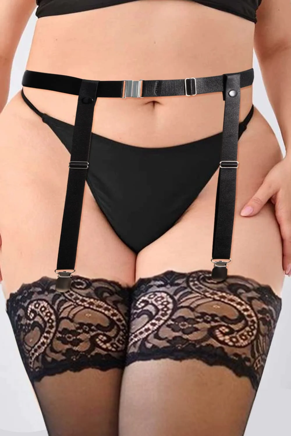 Plus Size Adjustable High Elastic Garter Belt - Image 3