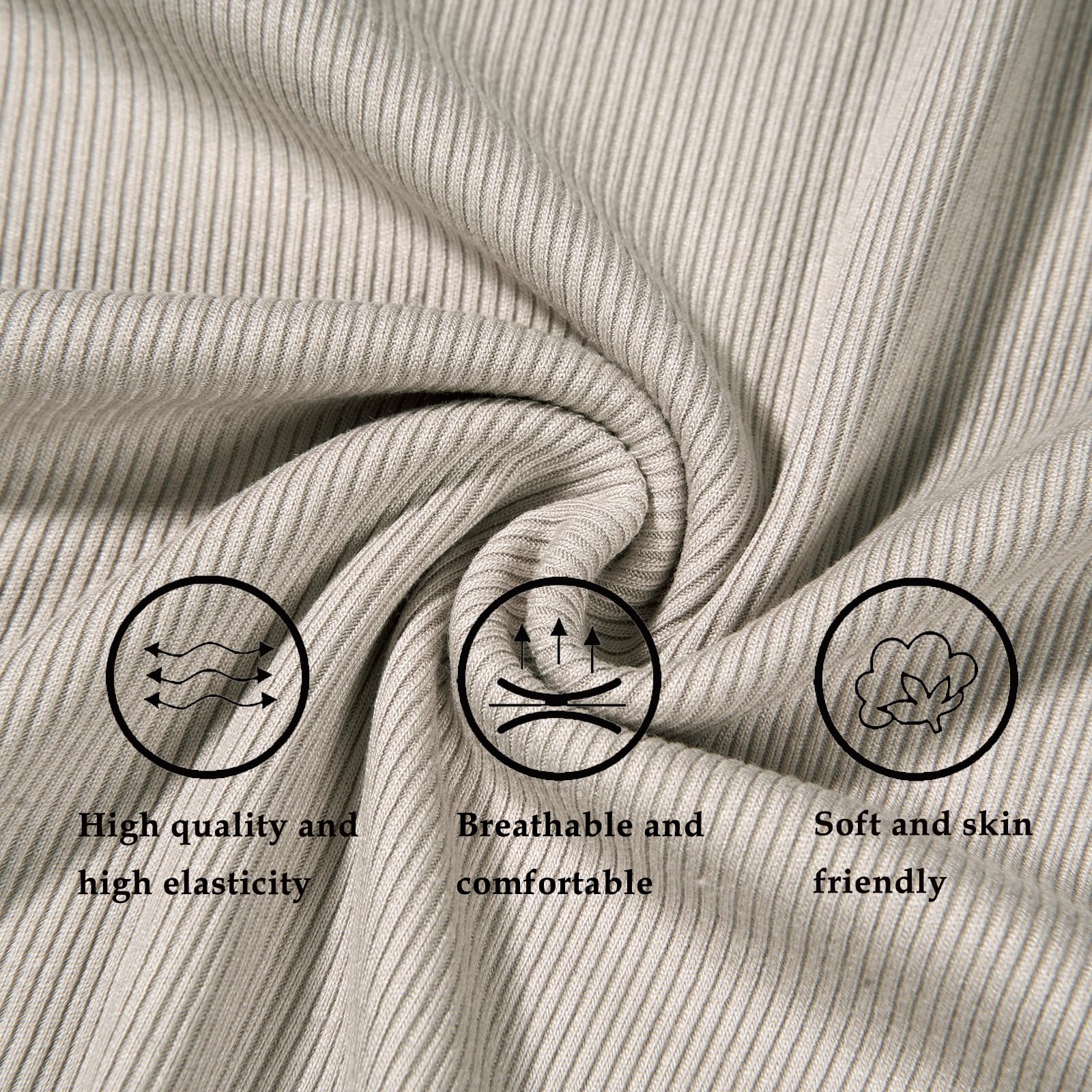 Plus Size Bodysuit Crew Neck Long Sleeve-Latte - Image 7