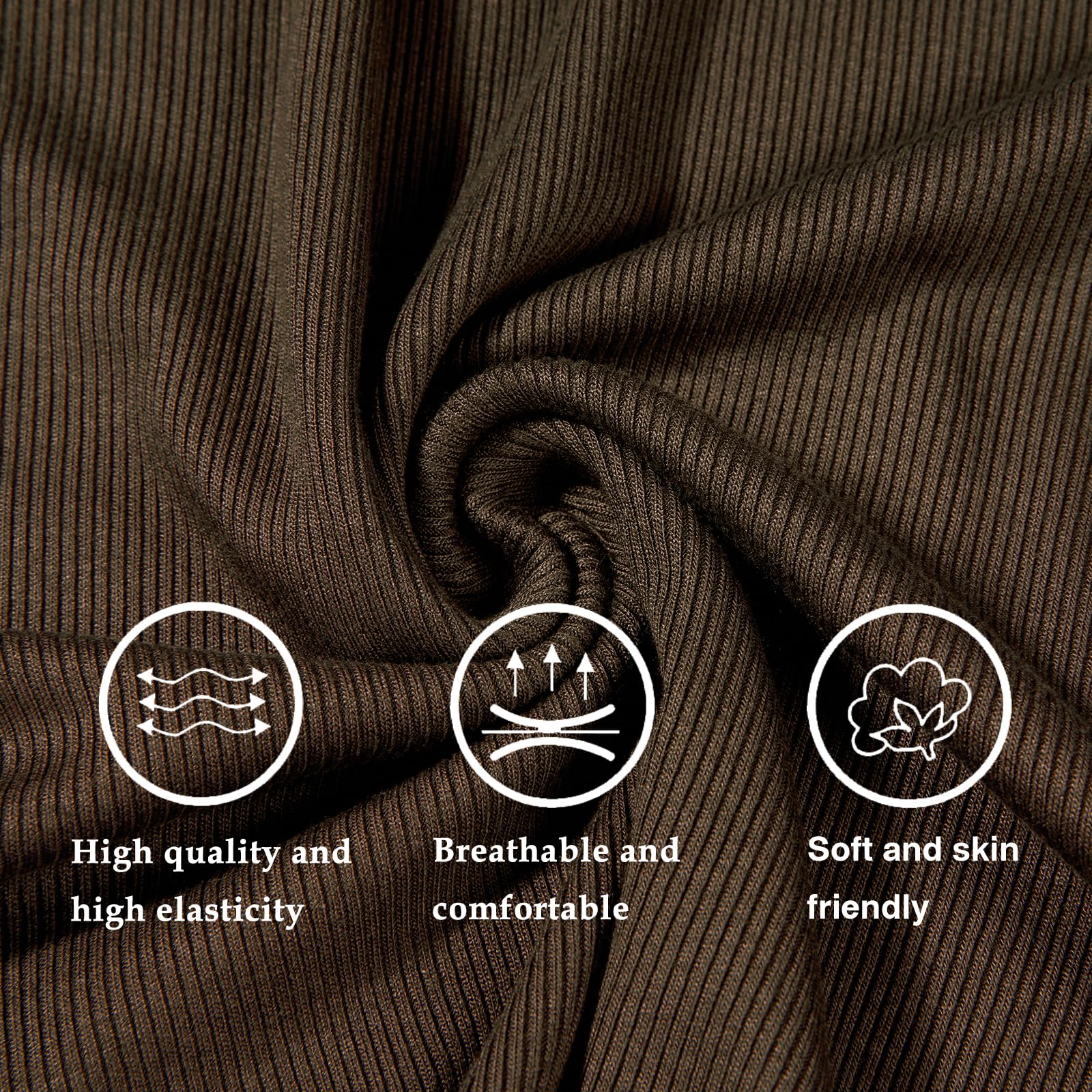 Plus Size Bodysuit Crew Neck Long Sleeve-Tiramisu - Image 6