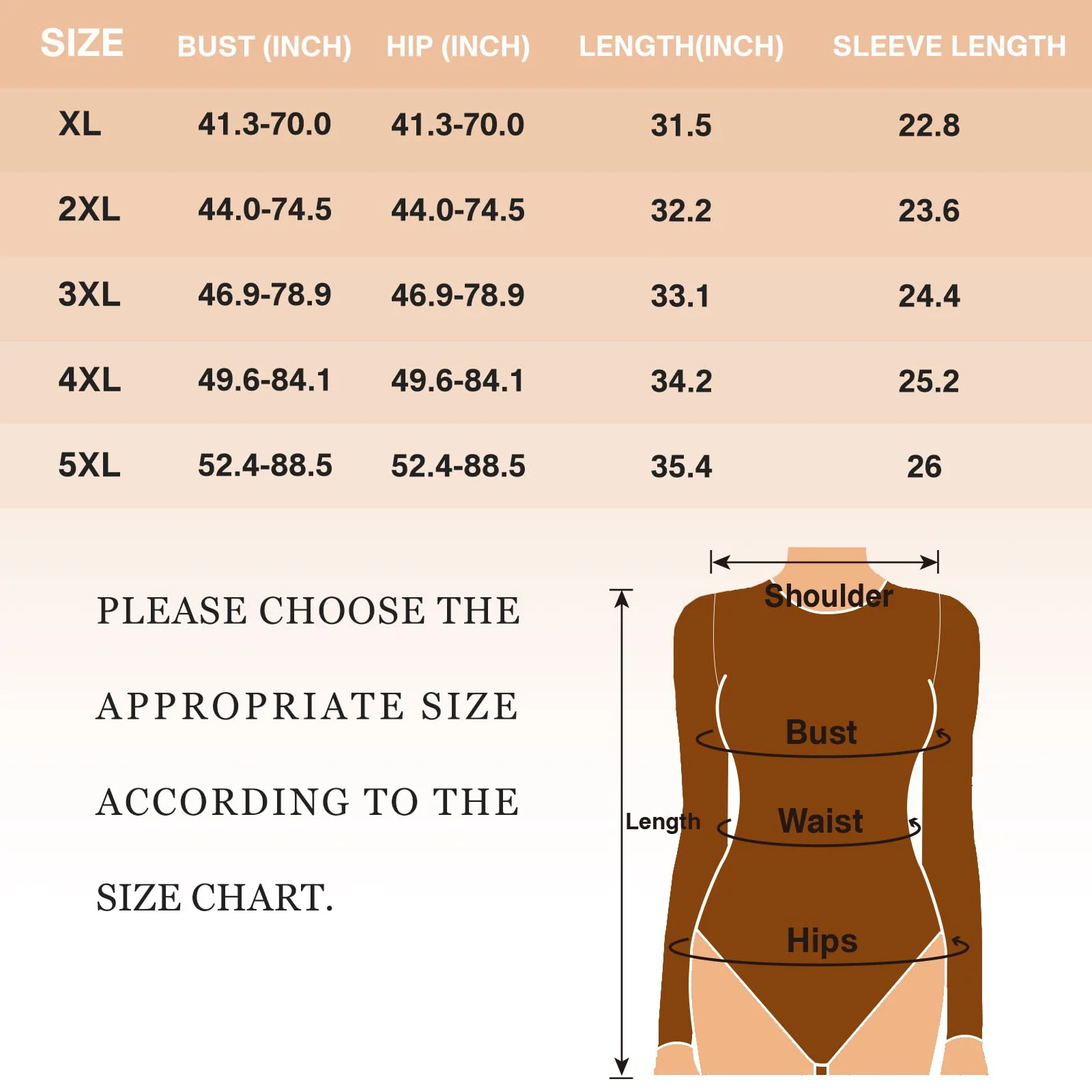 Plus Size Bodysuit Crew Neck Long Sleeve-White - Image 6