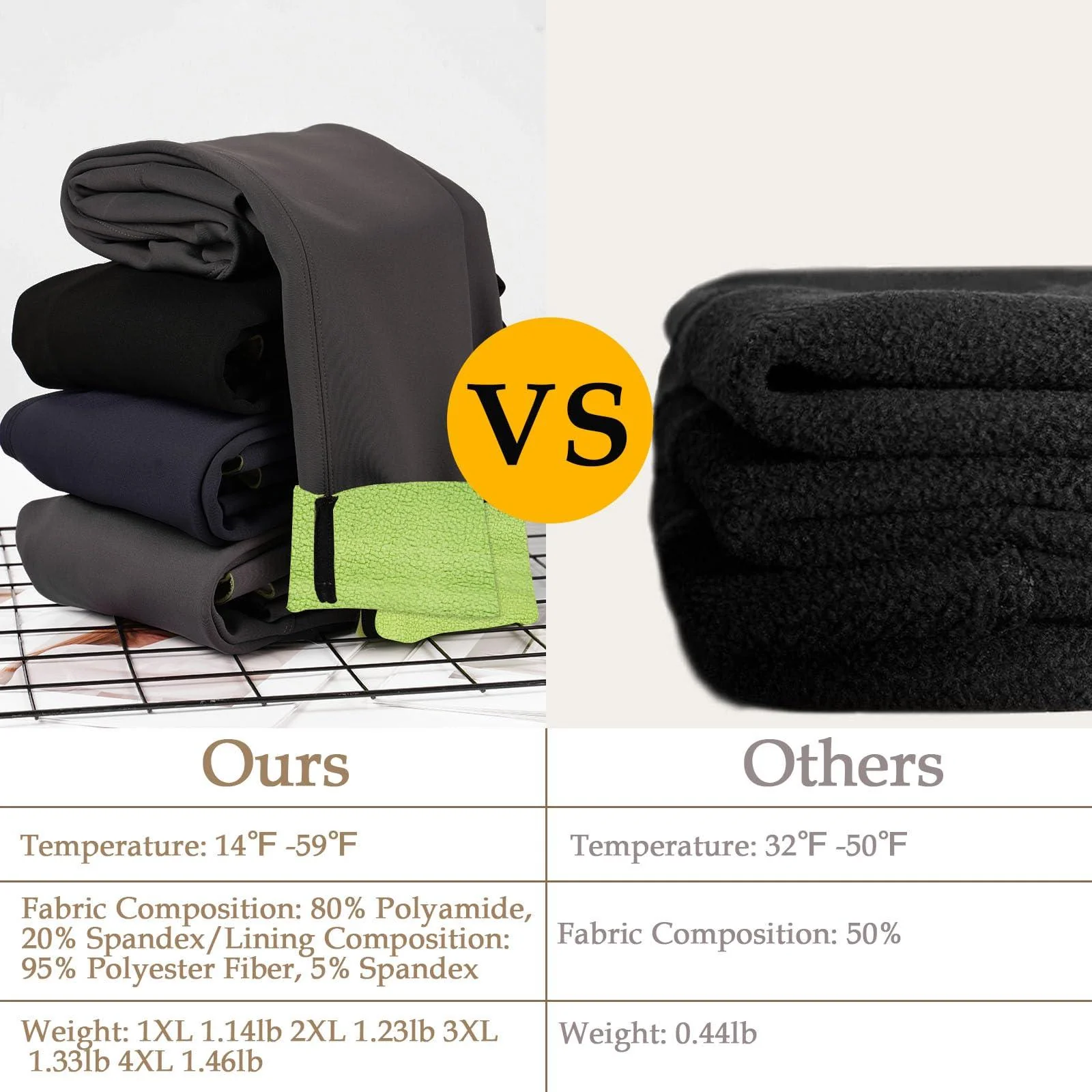 Plus Size Fleece Lined Leggings Women with Pockets - Grey - Image 6