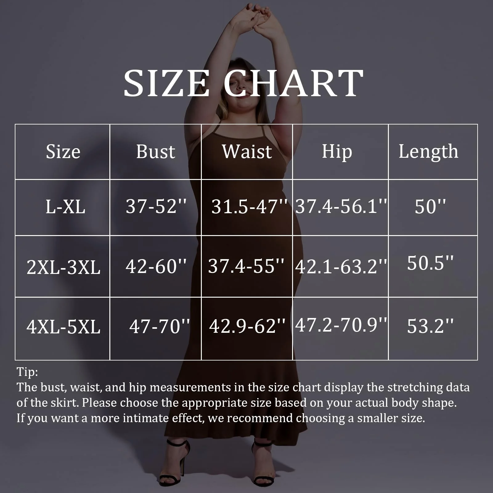Plus Size Maxi Bodycon Dress - Caramel - Image 7