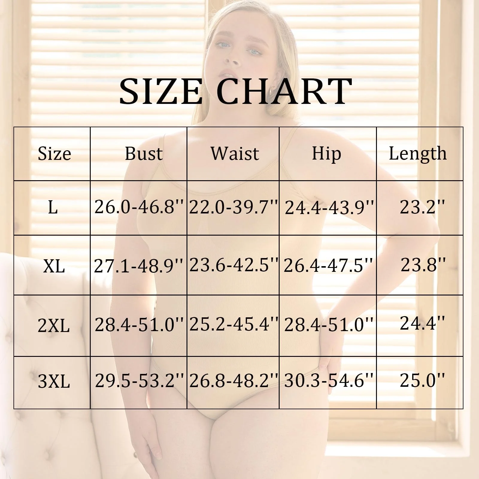 Plus Size Shapewear Bodysuit for Women - Beige Brief - Image 6