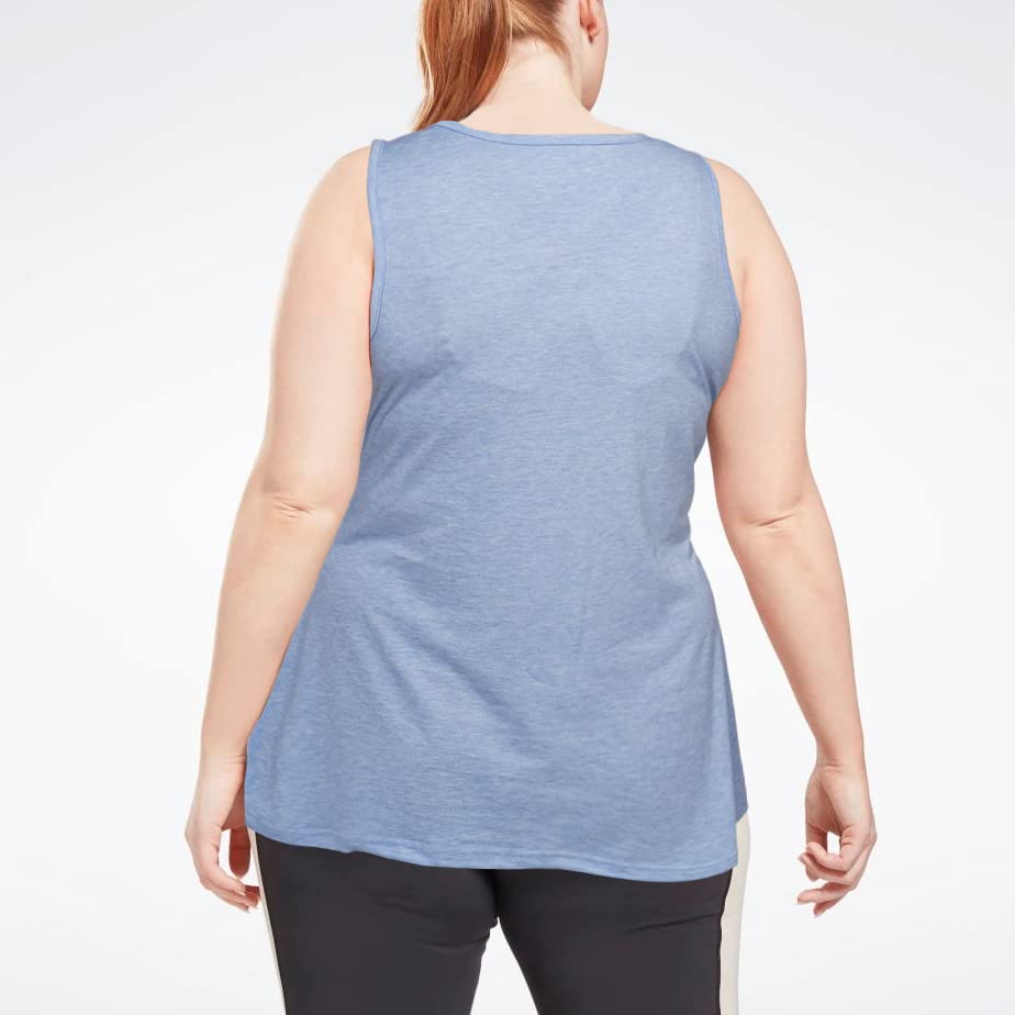 Plus Size Tank Tops for Women Summer Sleeveless T-Shirts Loose-Blue - Image 5