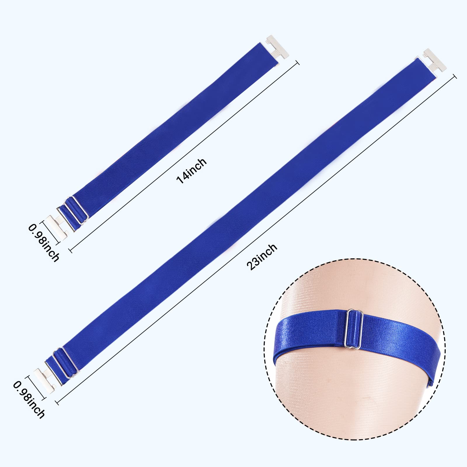 Plus Size Thigh Garter Belt-Blue - Image 3