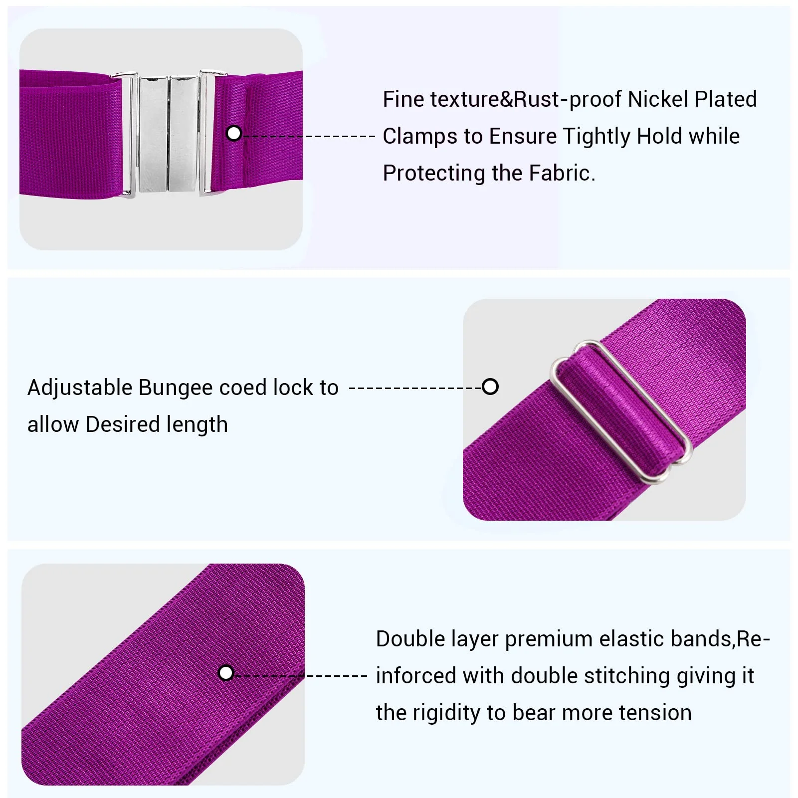 Plus Size Thigh Garter Belt-Purple - Image 4