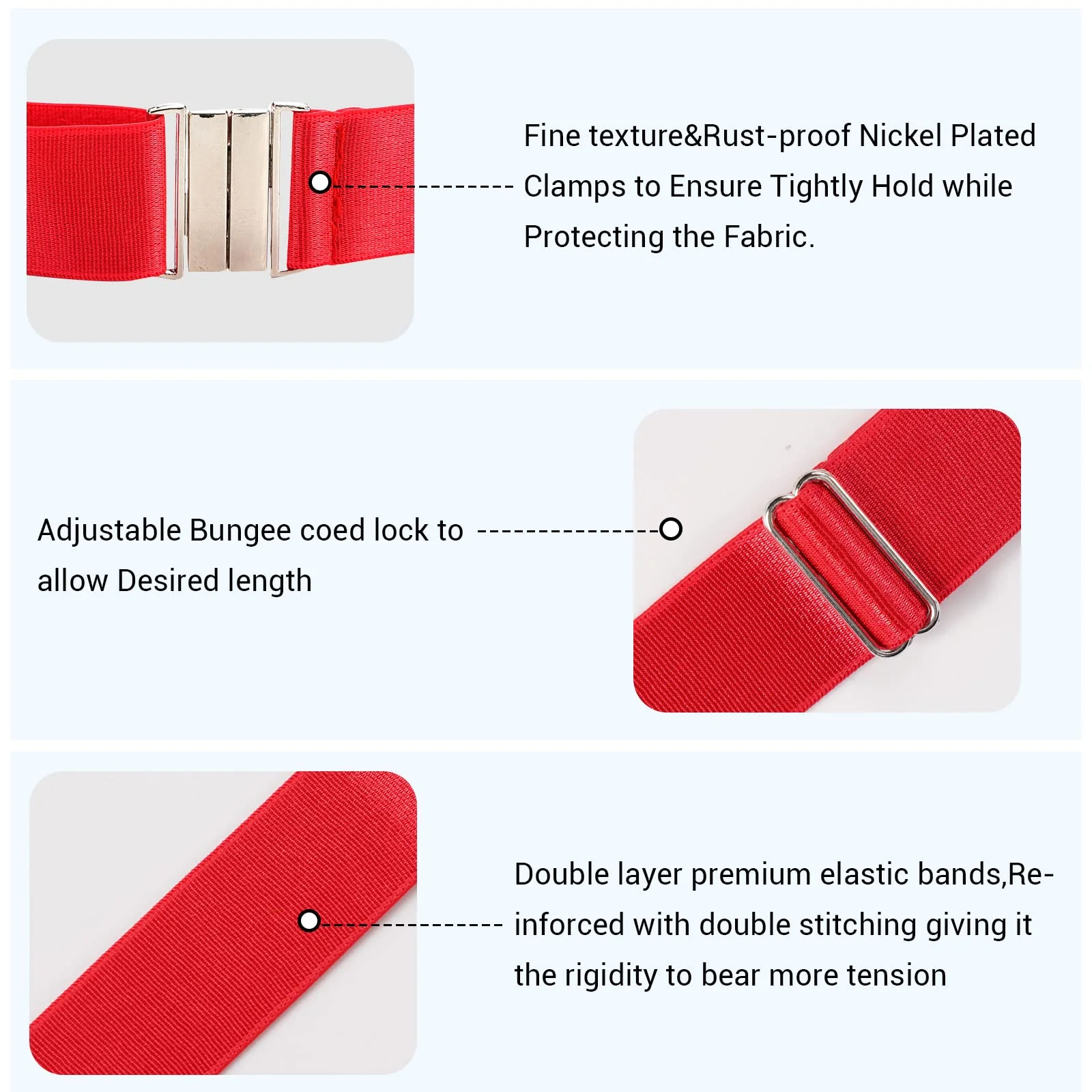 Plus Size Thigh Garter Belt-Red - Image 4