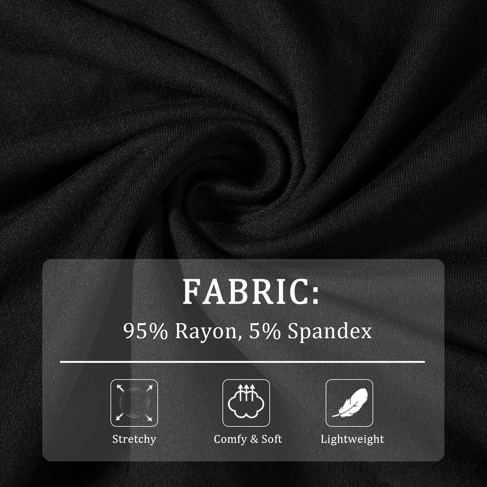 Plus Size Womens Long Sleeve Tops Square Neck - Black - Image 5