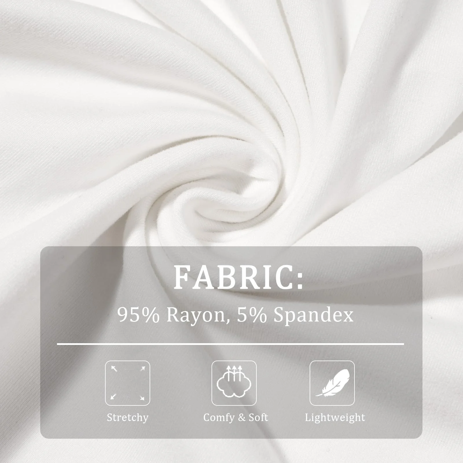 Plus Size Womens Long Sleeve Tops Square Neck - White - Image 5