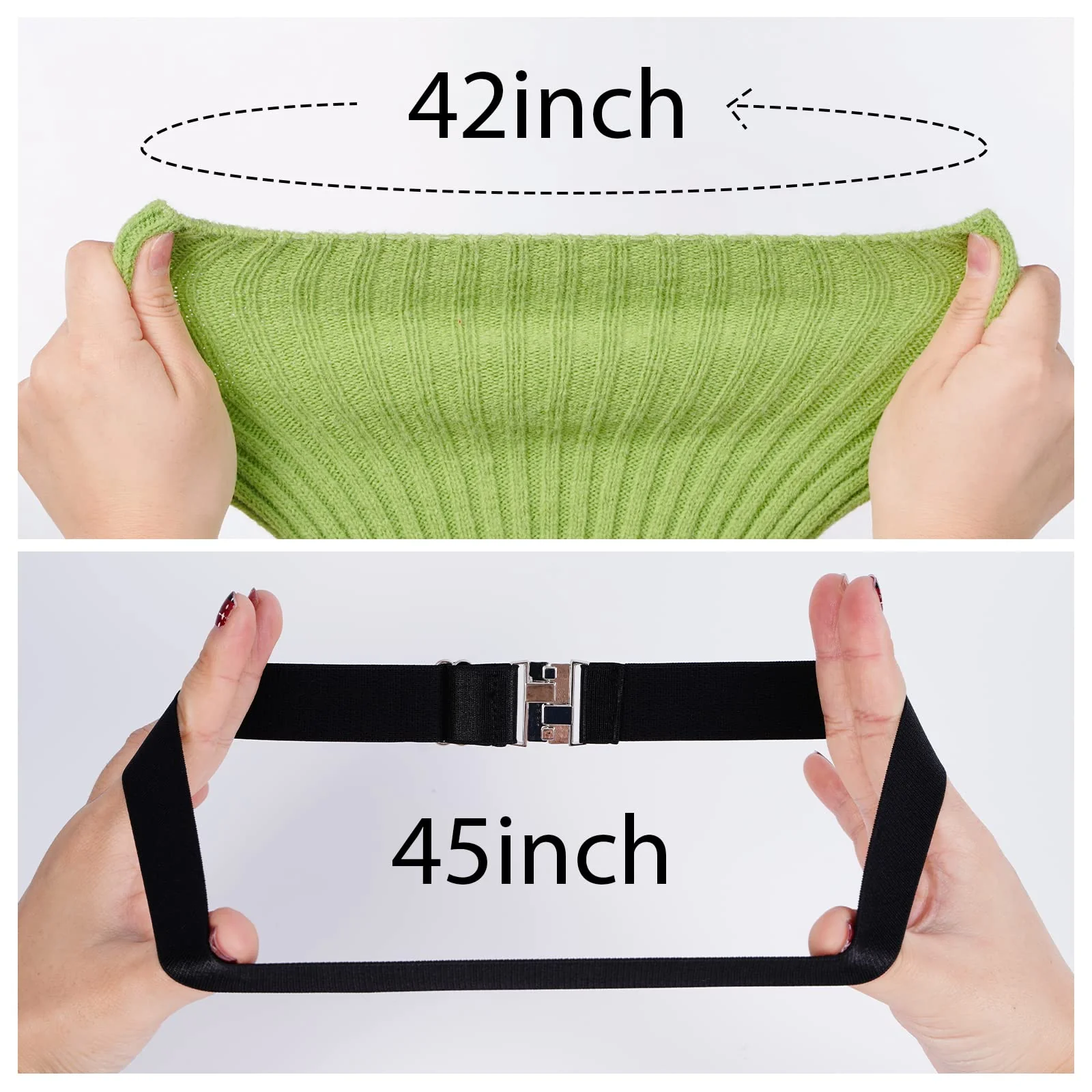 Wool Plus Size Thigh High Socks For Thick Thighs-Avocado Green - Image 4