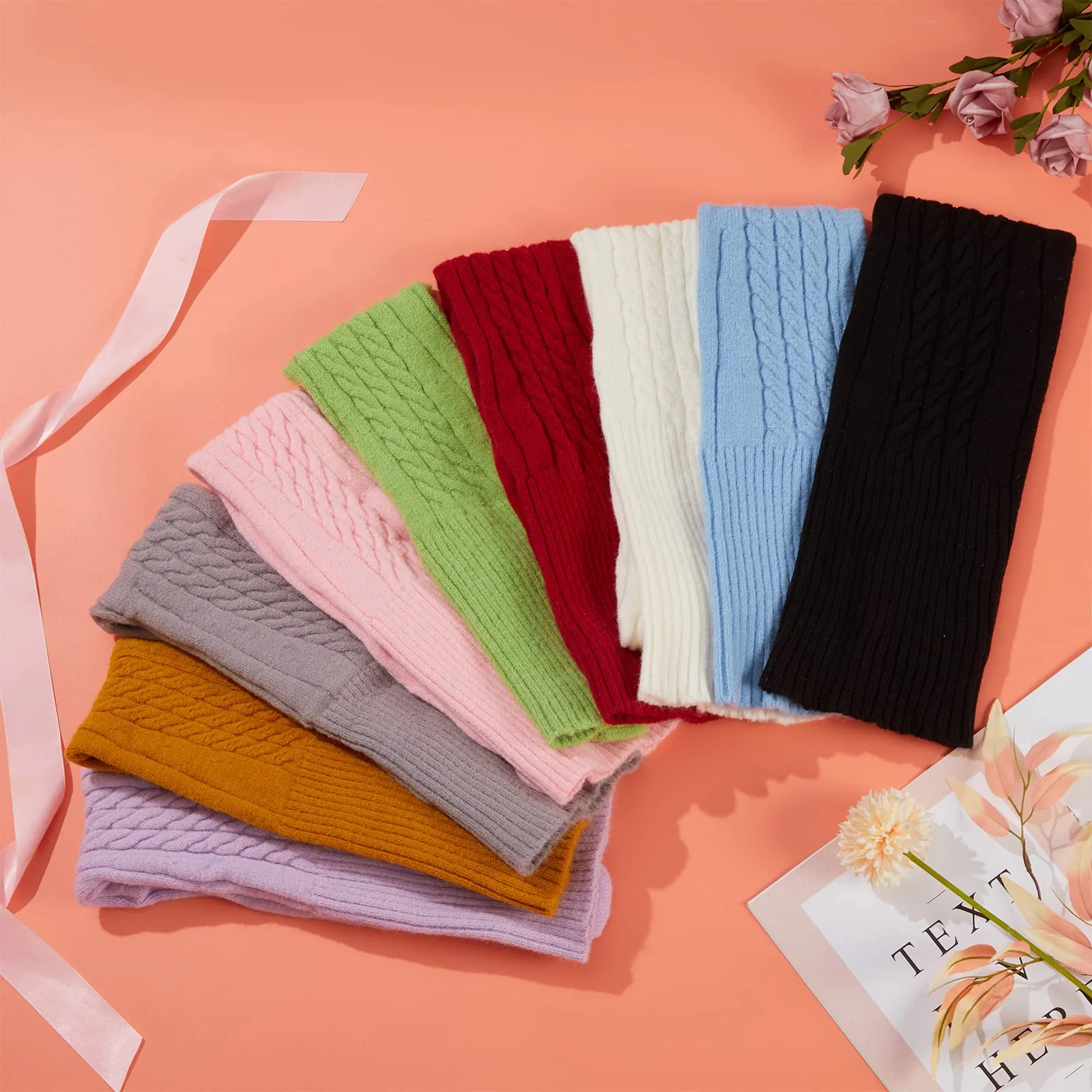 Wool Plus Size Thigh High Socks For Thick Thighs-Avocado Green - Image 7