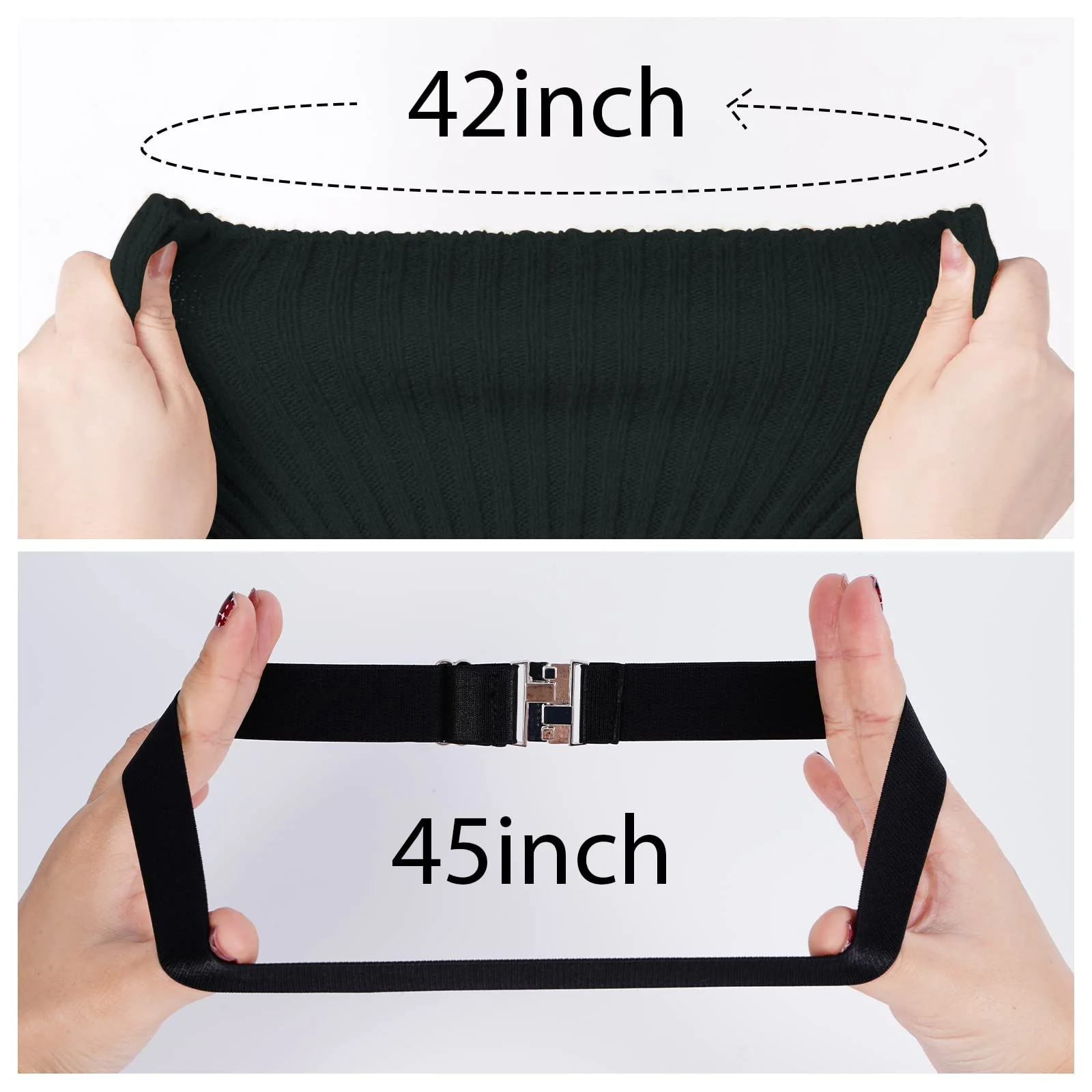 Wool Plus Size Thigh High Socks For Thick Thighs-Black - Image 6