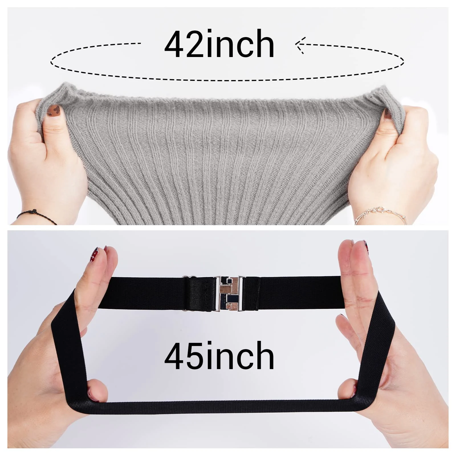 Wool Plus Size Thigh High Socks For Thick Thighs-Grey - Image 6