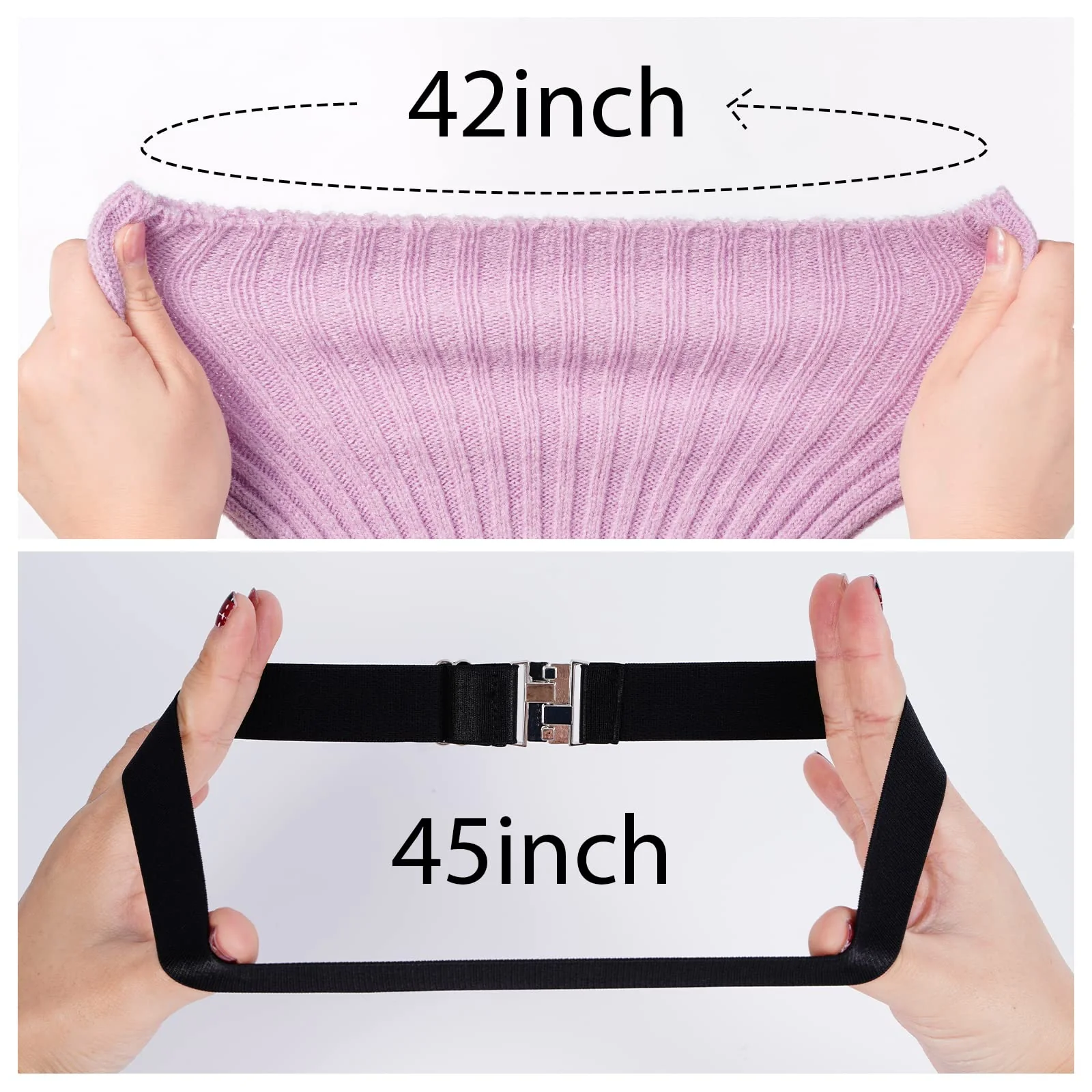 Wool Plus Size Thigh High Socks For Thick Thighs-Lavender - Image 4